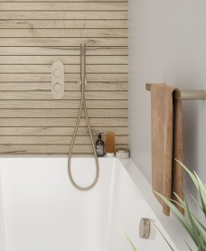 ALITA Knurled Bath Set 2 Brushed Nickel   