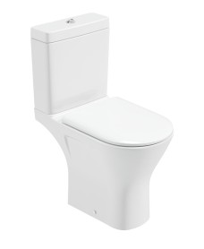 SCALA Close Coupled Open Back WC Comfort Height & Sequence Soft Close Seat
