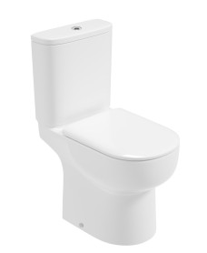 VIA Open Back Close Coupled Comfort Height WC with Sequence Soft Close Seat