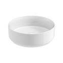 AVANTI Round 36cm Vessel Basin with Ceramic Click Clack Waste - Ceramic White