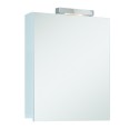 Hampton 1 Door Mirror Cabinet 40cm White with Light Fitting