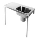 PENANG HTM64 PLASTER Sink 1200 x 600 Right Hand  