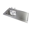 JERSEY HTM64 Sit-on Sink 1000x600mm Single Bowl & Left Hand Drainer  