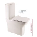 SOPHIA Rimless Comfort Height Fully Shrouded WC-Slim Soft Close Seat