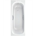 STRATA Single Ended 1600 x 700 Steel Bath - With Grips Only
