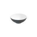 SKAL Round Wash Basin 400x150 White - Midnight Grey & Waste