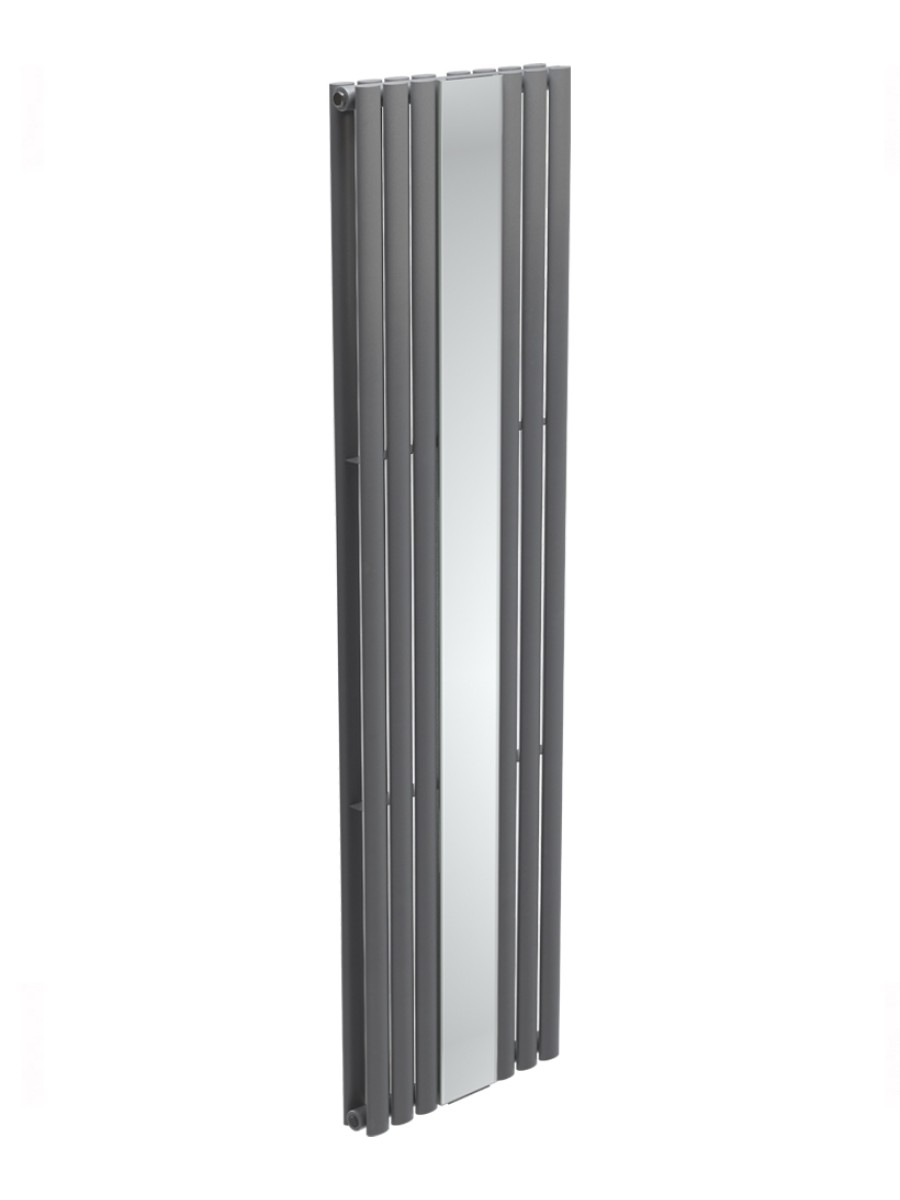 AMURA Elliptical Tube Mirror Radiator 1800 x 500 Double Panel Anthracite