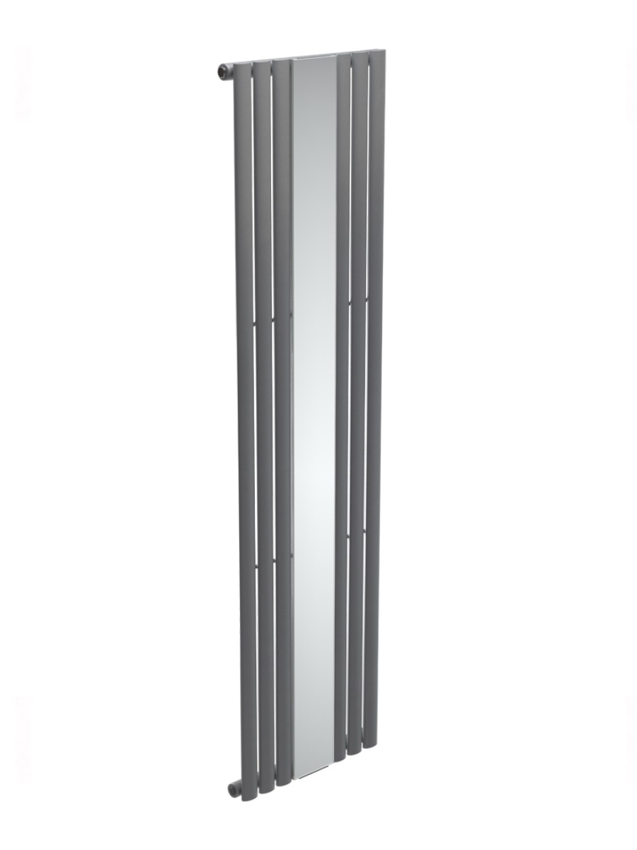 AMURA Elliptical Tube Mirror Radiator 1800 x 500 Single Panel Anthracite