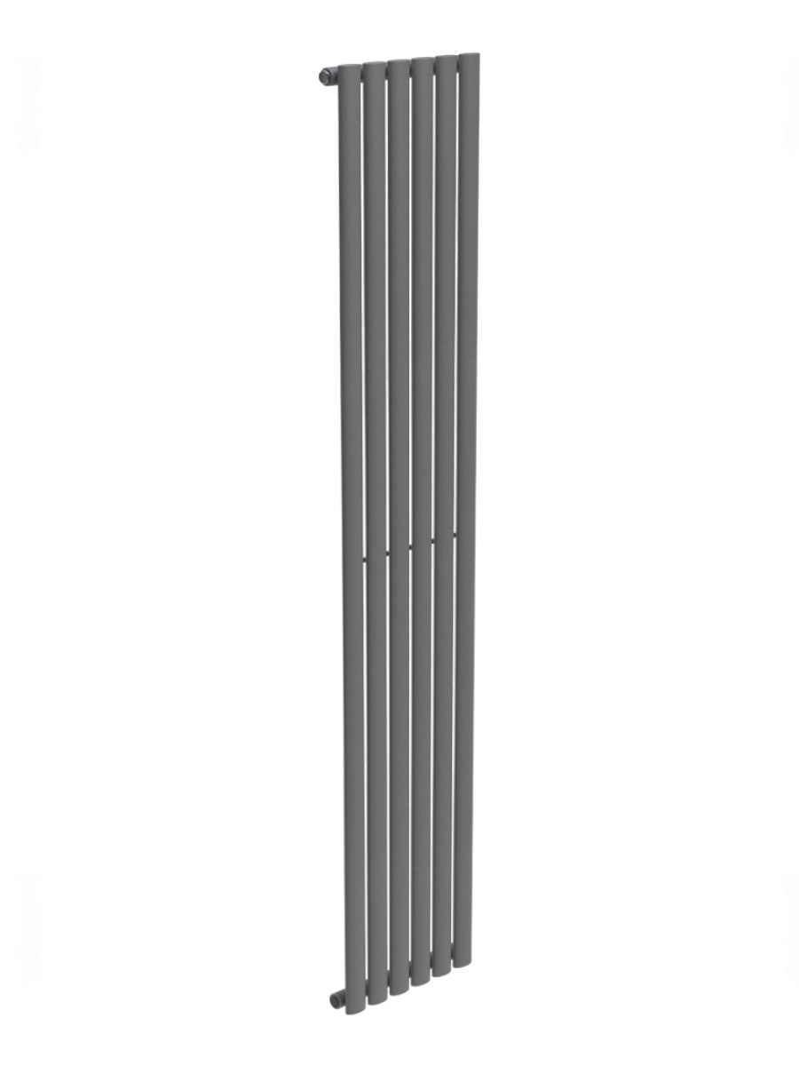 AMURA Elliptical Tube Vertical Designer Radiator 1800 x 360 Single Panel Anthracite