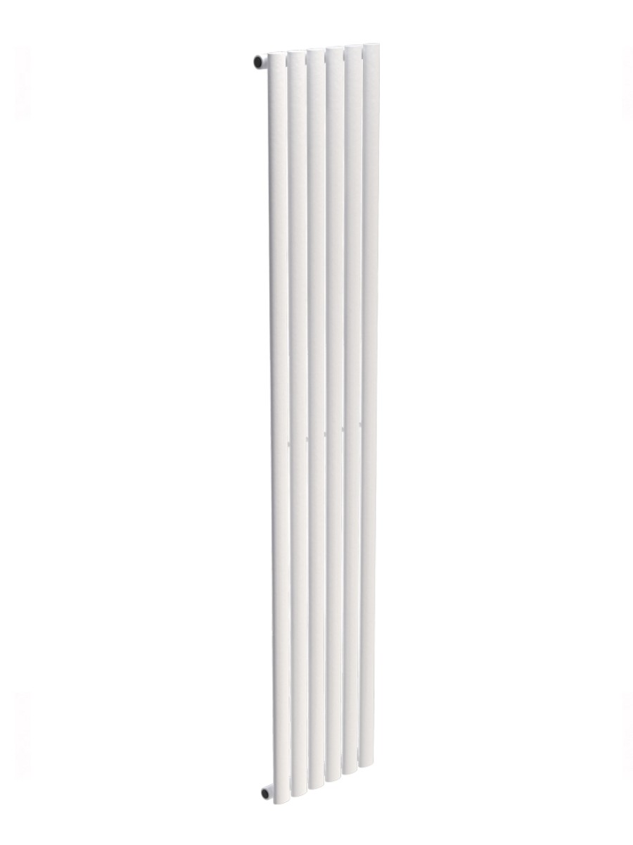 AMURA Elliptical Tube Vertical Designer Radiator 1800 x 360 Single Panel White