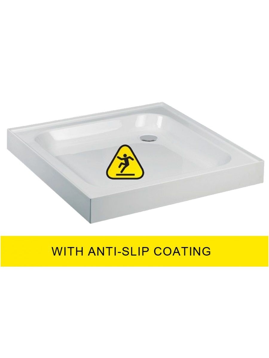 JT ULTRACAST 1000 Square Shower Tray with Upstand - Anti Slip 