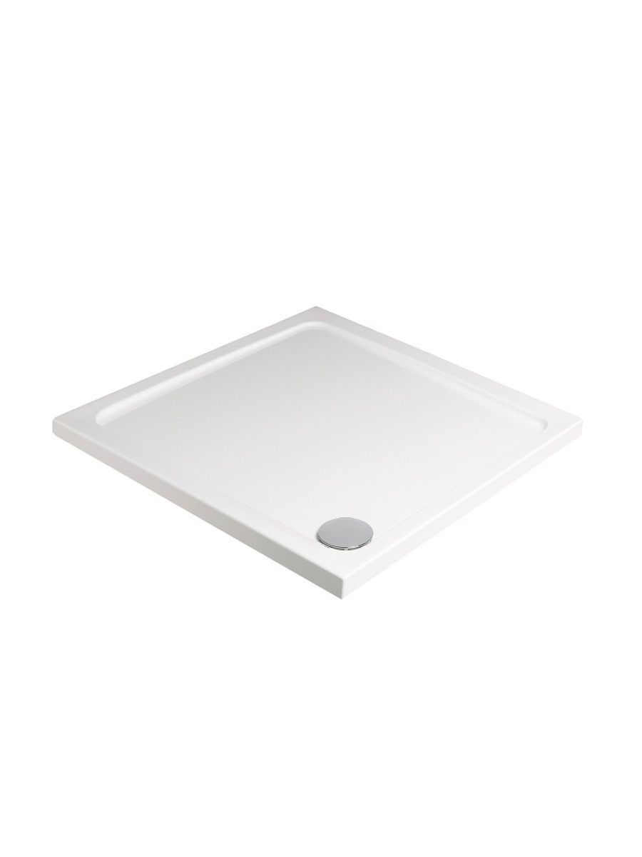 KRISTAL LOW PROFILE 760 Square Shower Tray with FREE shower waste