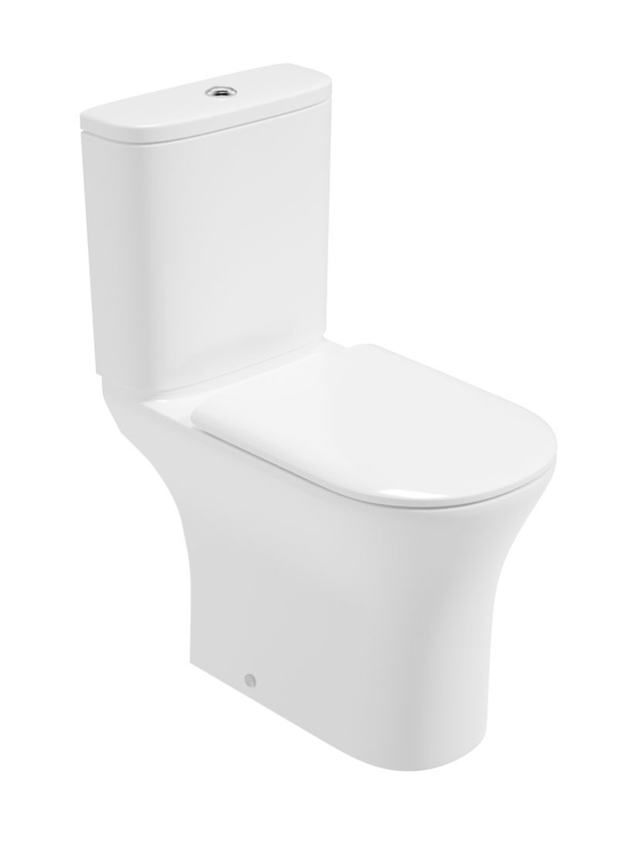 PENA Open Back Close Coupled Comfort Height WC with Sequence Soft Close Seat