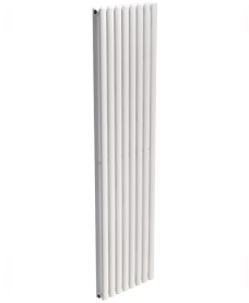 Amura Elliptical Tube Vertical Designer Radiator 1800 x 480 Double Panel White