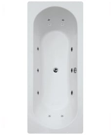 Clover 1800 x 800 Double Ended 12 Jet Whirlpool Bath
