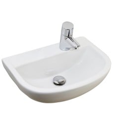 Compact 500 Medical Washbasin 1 Right Hand Tap Hole - HTM64 