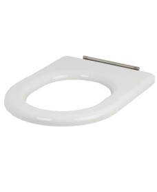 Compact Seat Ring White Top Fix Steel Hinge