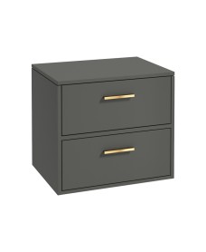 Finland 60cm Unit with Counter Top Gold Handle Matt Dolphin Grey