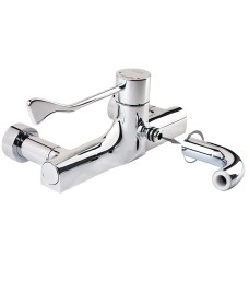 Wall Mounted Sequential Thermostatic Hospital Tap Lever Operated With Detachable Spout