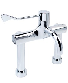 Lever operated thermostatic hospital tap