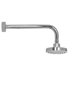 Riva Round 120mm Chrome Shower Head & 300mm Wall Shower Arm