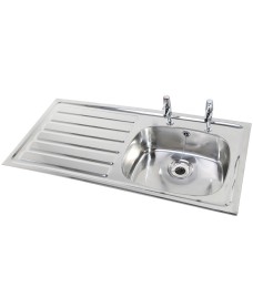 IBIZA HTM64 Inset Hospital Sink 1028x500mm Left hand Drainer 