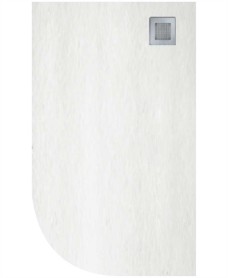 Slate 1000x800 Offset Quadrant Shower Tray RH White - Anti Slip 