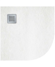 SLATE 900 quadrant  Shower Tray White - with FREE shower waste