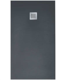 SLATE 900 x 800 Shower Tray Anthracite - with FREE shower waste