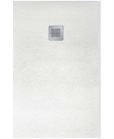 SLATE 900 x 800 Shower Tray White - with FREE shower waste