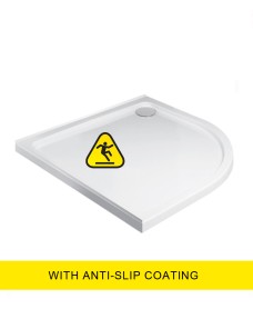 Kristal Low Profile 800 Quadrant Upstand Shower Tray - Anti Slip with FREE shower waste