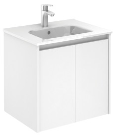 Smart Gloss White 60cm Vanity Unit 2 Door and Slim Basin