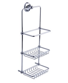 Stockton Traditional Wall mounted Shower basket 435x165x205mm Chrome