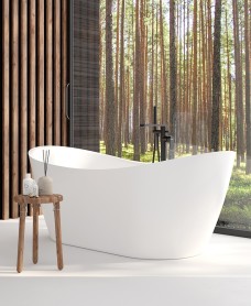 Lyra Freestanding Bath including waste and overflow 1700x750mm