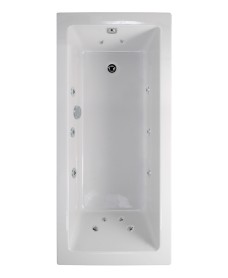 PACIFIC Single Ended 1700x750mm 12 White Jet Bath