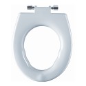 AVALON Seat Ring White Top Fix Steel Hinge