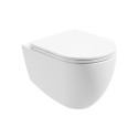 AVANTI Wall Hung Rimless WC & Seat - Satin White