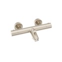 FORM Thermostatic Bath Shower Mixer & Fast Fix Kit Brushed Nickel