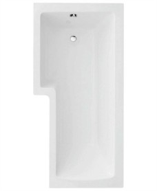 L SHAPE 1700 x 850 Left Hand Shower Bath with Bath Panel & Bath Screen